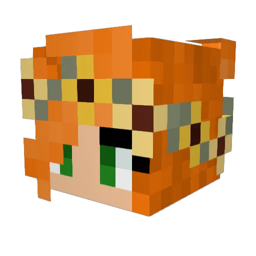 emmaci Minecraft avatar head, 3D render