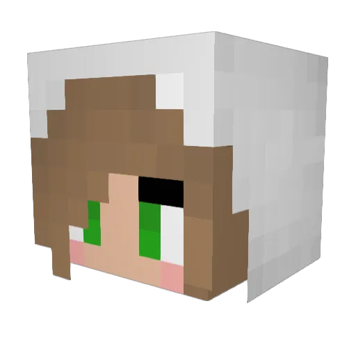 emmaewan Minecraft avatar head, 3D render