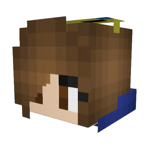 emmagherd Minecraft avatar head, 3D render