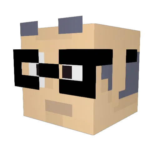 emmahv Minecraft avatar head, 3D render