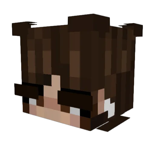 emmaliaa Minecraft avatar head, 3D render