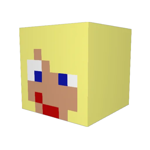 emmalyree Minecraft avatar head, 3D render