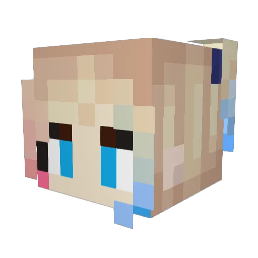emmamarch Minecraft avatar head, 3D render