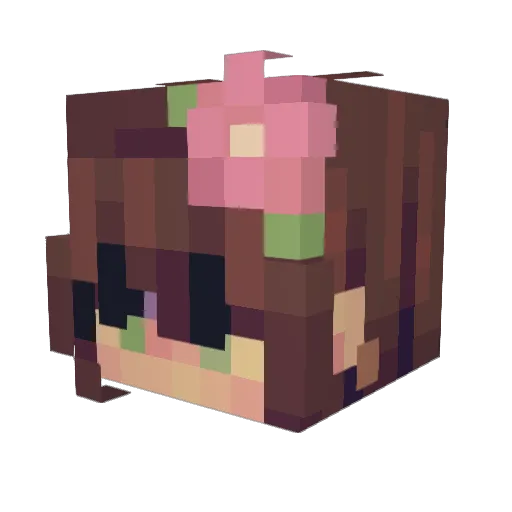 emmanova_ Minecraft avatar head, 3D render