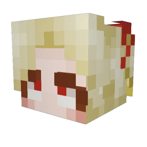 emmaralds Minecraft avatar head, 3D render