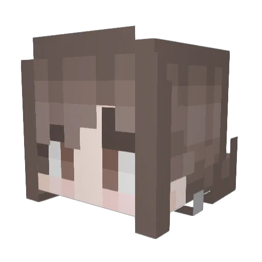 emmaright Minecraft avatar head, 3D render