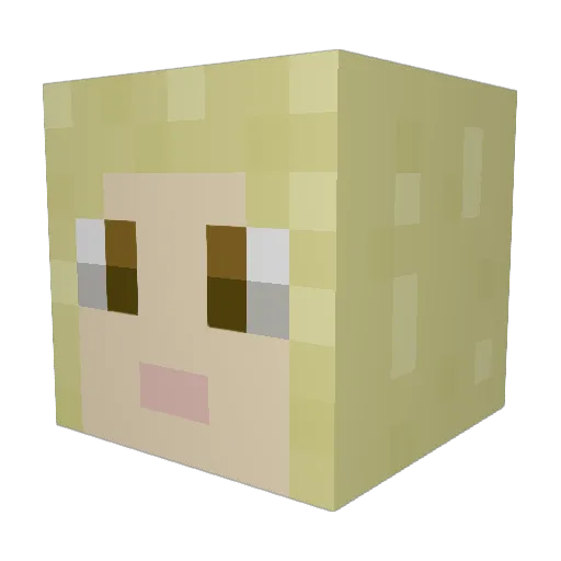 emmaroseeeee Minecraft avatar head, 3D render