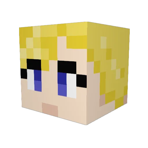 emmartin365 Minecraft avatar head, 3D render