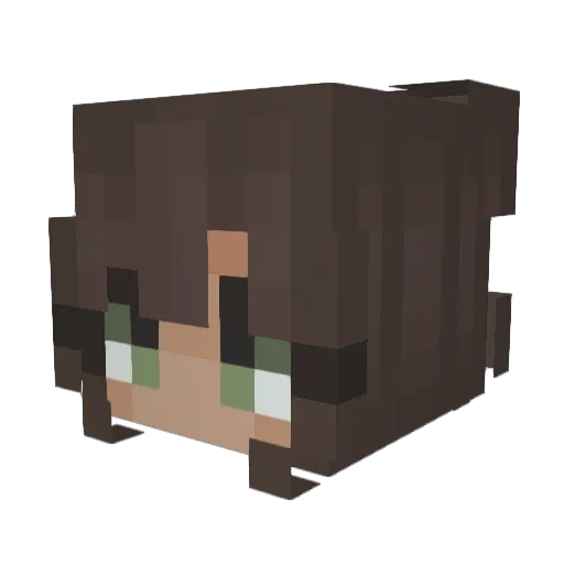emmasinger Minecraft avatar head, 3D render
