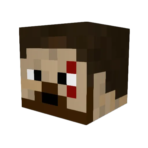 emmasteph Minecraft avatar head, 3D render