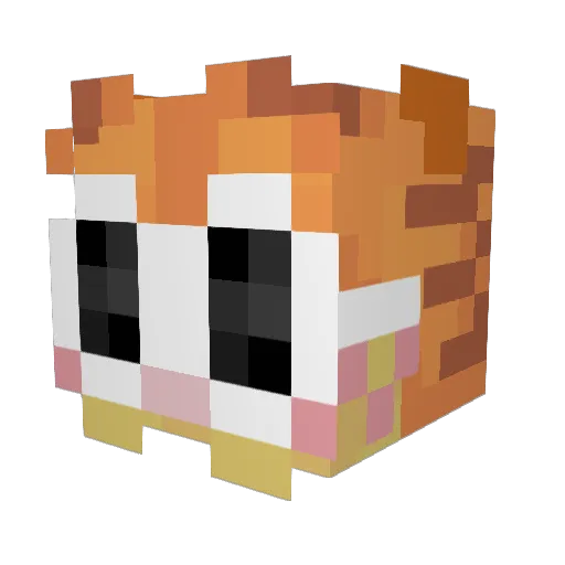 emmauo Minecraft avatar head, 3D render