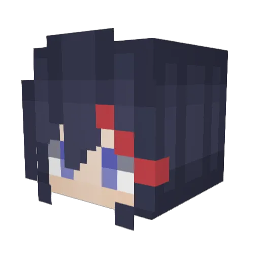 emmauwuwu Minecraft avatar head, 3D render