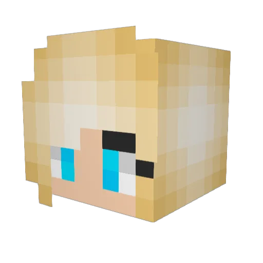 emmaward Minecraft avatar head, 3D render