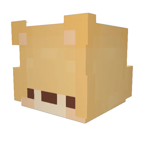 emmaween Minecraft avatar head, 3D render