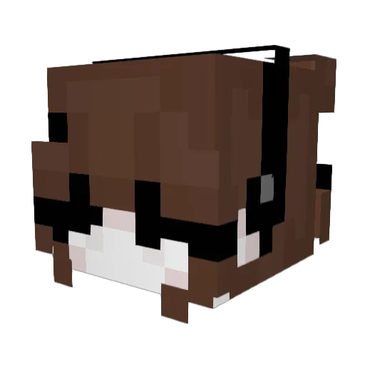 emmaxangel Minecraft avatar head, 3D render
