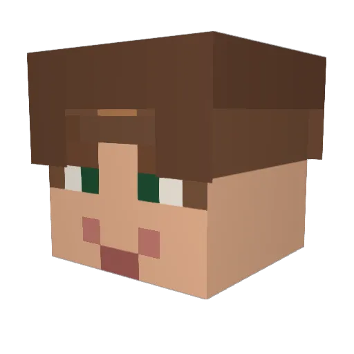 emmel715 Minecraft avatar head, 3D render