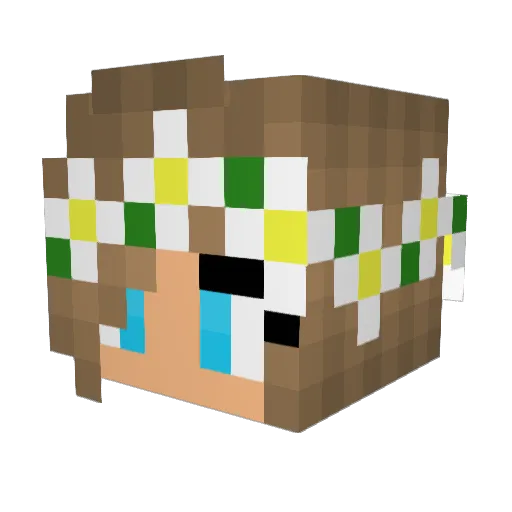 emmgol Minecraft avatar head, 3D render