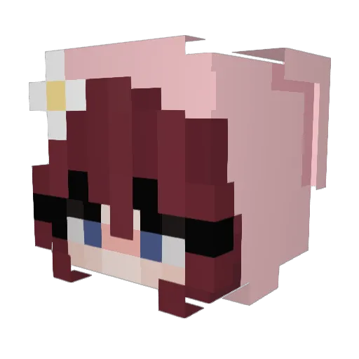 emmiexoxo Minecraft avatar head, 3D render