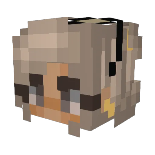 emmilkaa Minecraft avatar head, 3D render