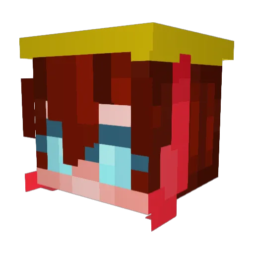 emmitaily Minecraft avatar head, 3D render