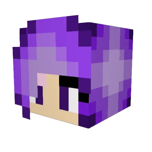 emmlly Minecraft avatar head, 3D render