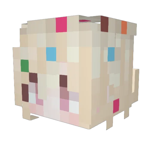 emmra Minecraft avatar head, 3D render