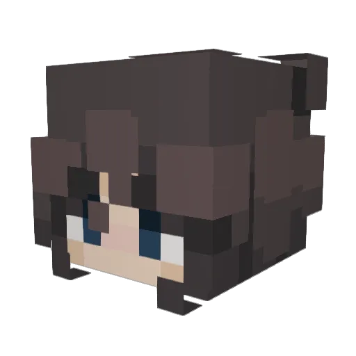 emmyxox Minecraft avatar head, 3D render