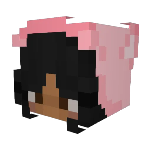 emmzs Minecraft avatar head, 3D render