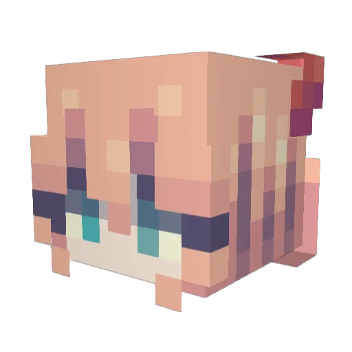 emnyanners Minecraft avatar head, 3D render