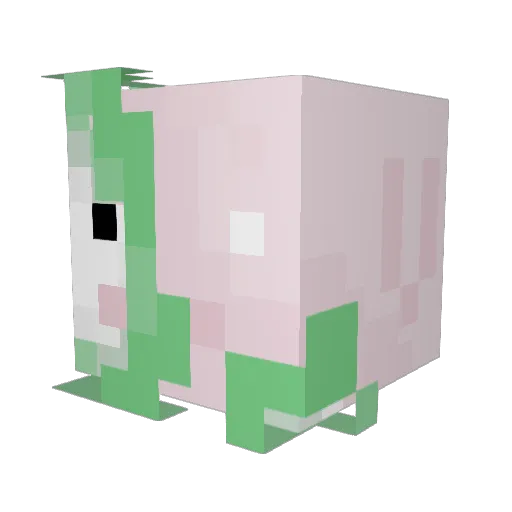 emo_grinch_ Minecraft avatar head, 3D render