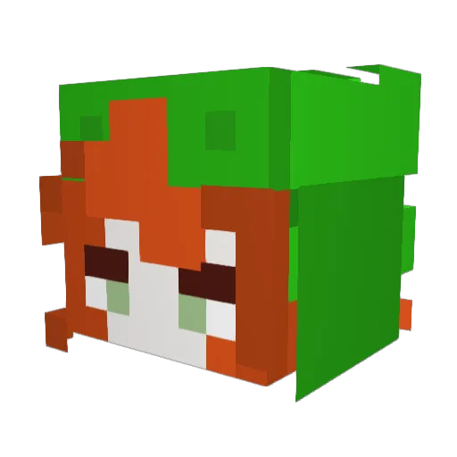 emoboy1205 Minecraft avatar head, 3D render