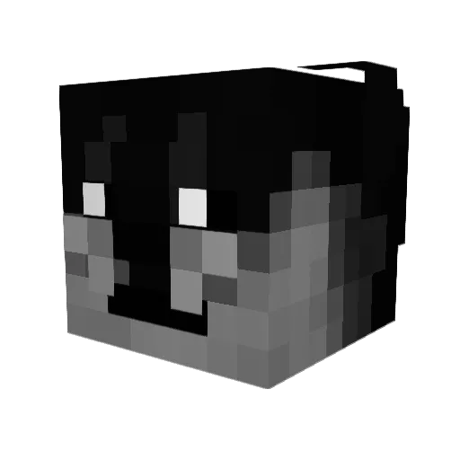 emociones Minecraft avatar head, 3D render