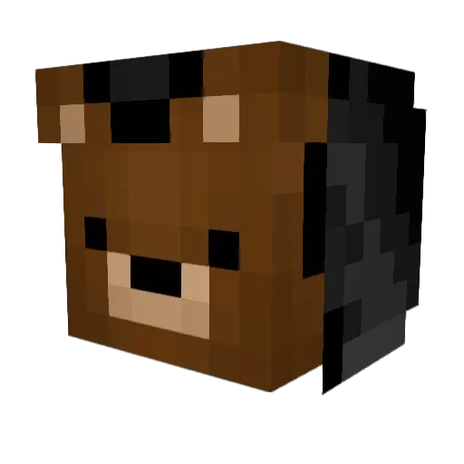 emocvk Minecraft avatar head, 3D render