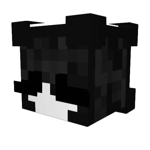 emodestiny Minecraft avatar head, 3D render