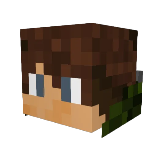 emodode Minecraft avatar head, 3D render