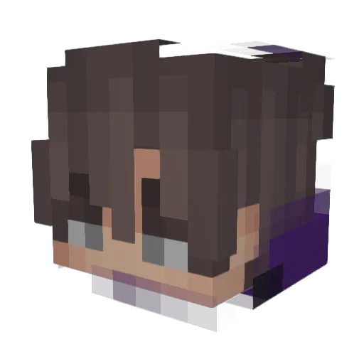 emodrain Minecraft avatar head, 3D render