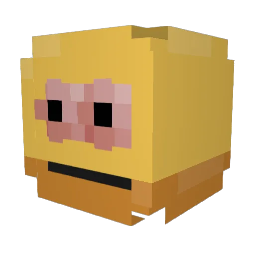 emoemerald Minecraft avatar head, 3D render