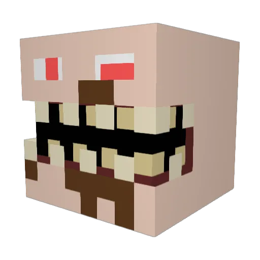 emoemory Minecraft avatar head, 3D render
