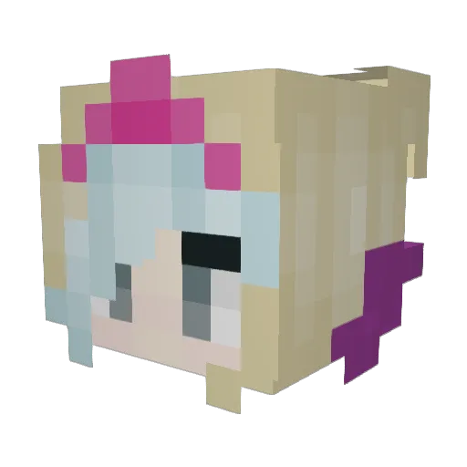 emofairy Minecraft avatar head, 3D render