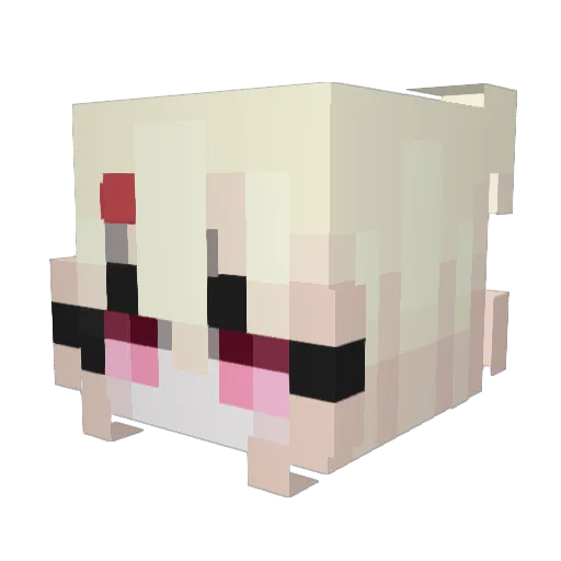 emofairyprincess Minecraft avatar head, 3D render