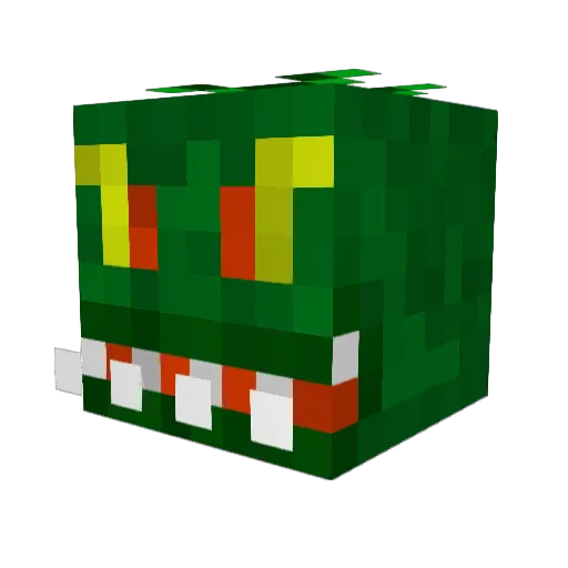 emofishv2 Minecraft avatar head, 3D render