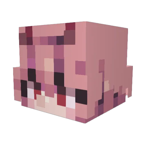 emofrytka Minecraft avatar head, 3D render