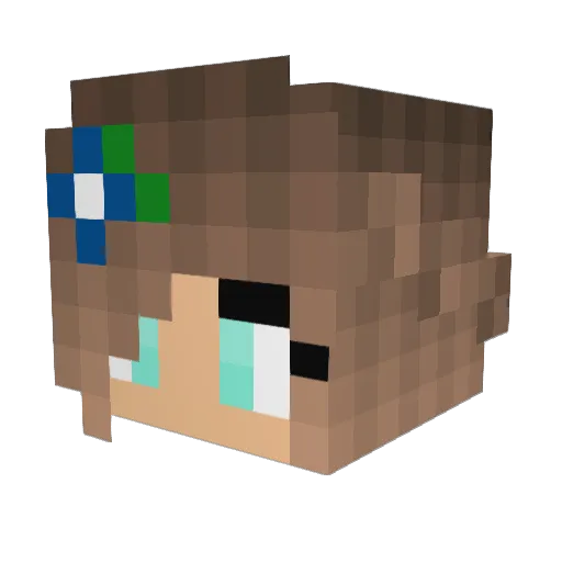 emoji123 Minecraft avatar head, 3D render