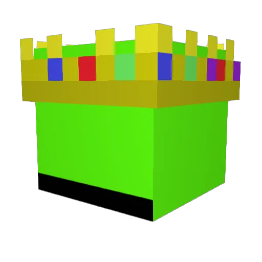emoji24 Minecraft avatar head, 3D render