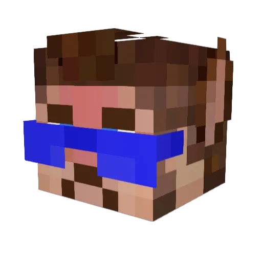 emoji_joy Minecraft avatar head, 3D render