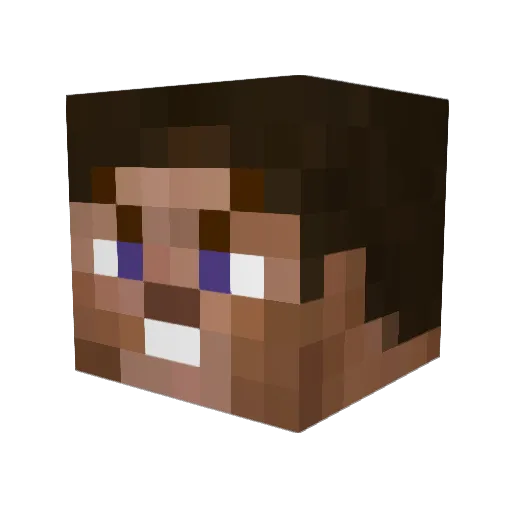 emokinevel Minecraft avatar head, 3D render