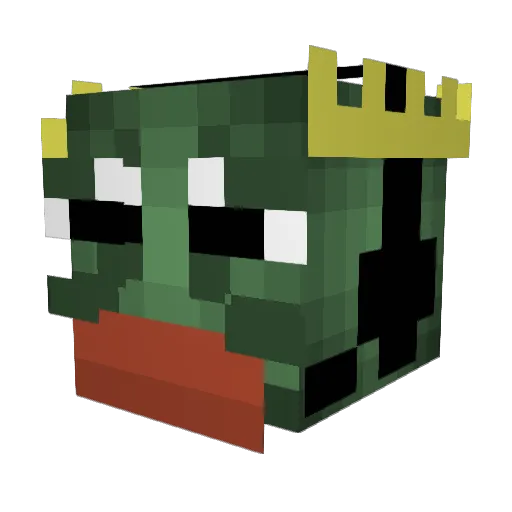 emomeme Minecraft avatar head, 3D render