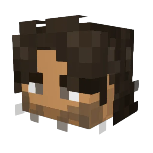 emomil Minecraft avatar head, 3D render