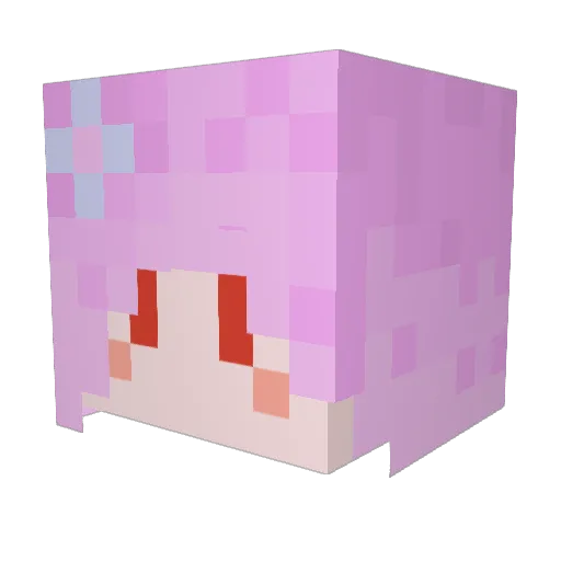 emomin Minecraft avatar head, 3D render