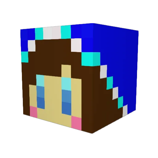 emon_s3 Minecraft avatar head, 3D render